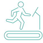 Illustration d’un entraînement sur tapis de course pour la reprise d’activité physique