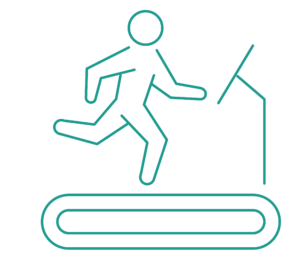 Illustration d’un entraînement sur tapis de course pour la reprise d’activité physique
