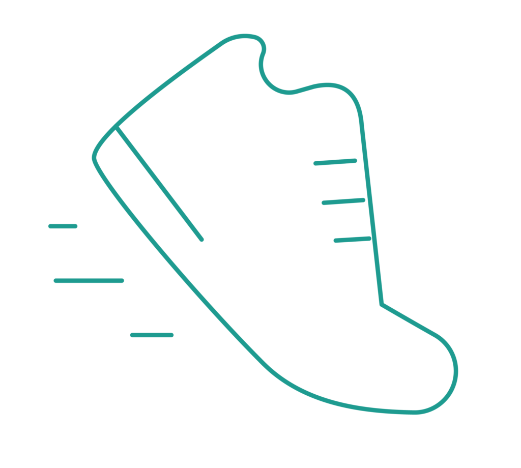 Illustration d’une chaussure de sport pour la kinésithérapie du sport