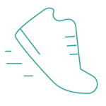 Illustration d’une chaussure de sport pour la kinésithérapie du sport